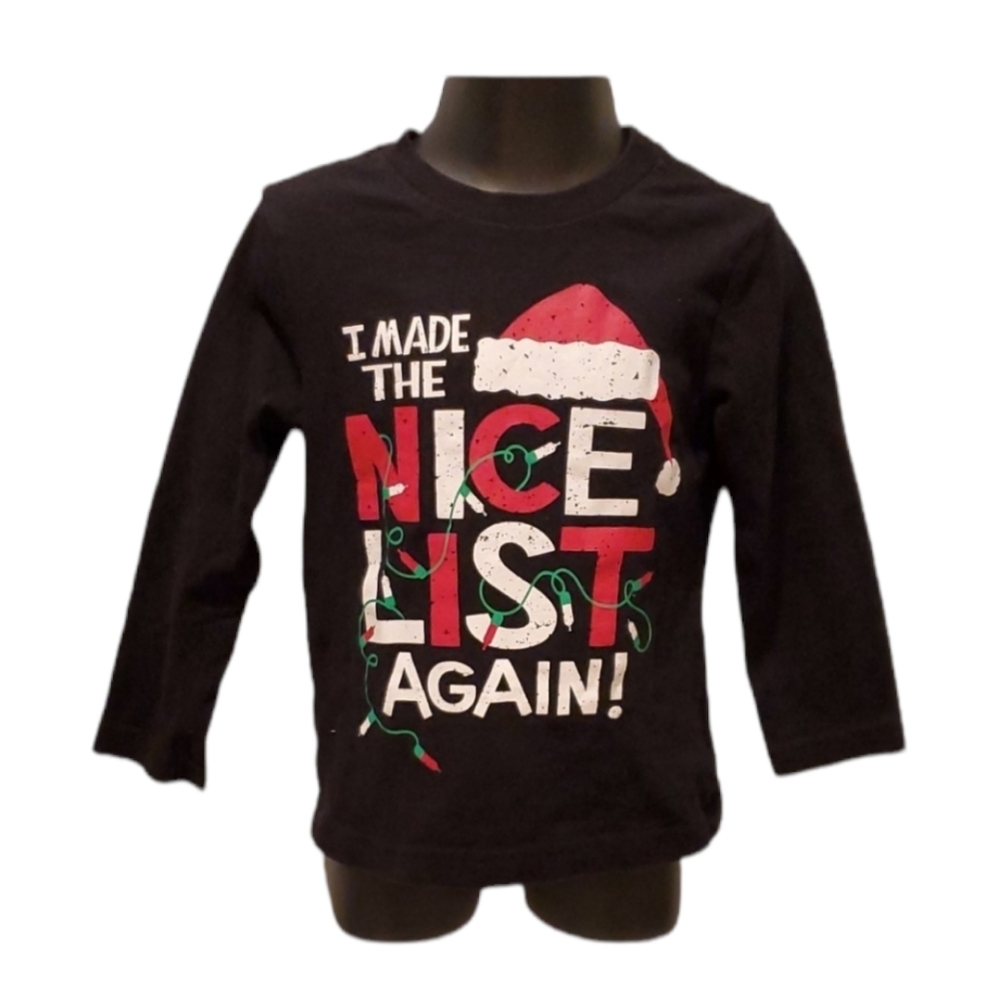 Children's Place Christmas Santa Nice List Shirt